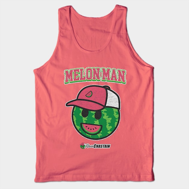 Ross Chastain Charcoal Melon Man Logo Tank Top by ganisfarhan